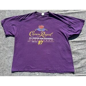 Vintage Crown Royal NASCAR Kurt Busch 2005 T Shirt Size 2XL -READ- (2Y-16)‎